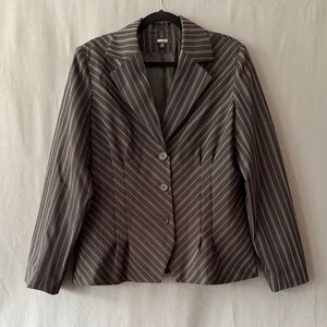 Metrostyle Black Pinstripe Blazer size 14